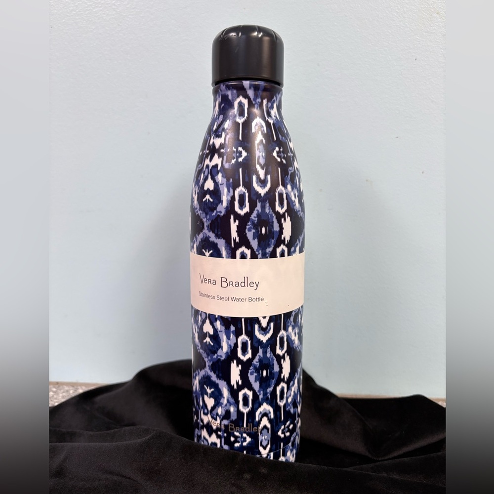 Vera Bradley Blue Patterned Stainless Steel Water Bottle